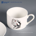 animal pattern design plate and cup porcelain dinnerware set